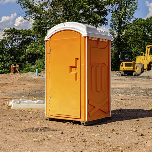 how often are the porta potties cleaned and serviced during a rental period in Estcourt Station Maine